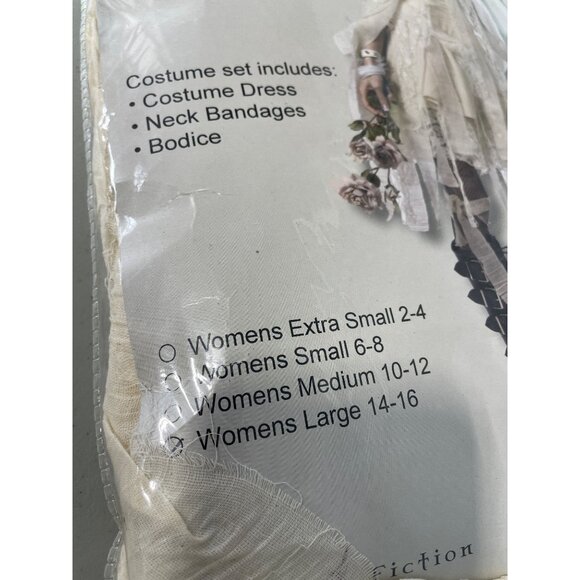 Gothic Baby Dolls Costume Size Large 14-16 Living Fiction Cream Lace Dress NEW - Picture 4 of 9